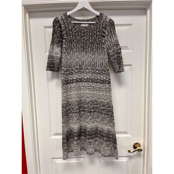 Pink Rose Brown Threads 3/4” Sweater Dress sz 1X - Picture 1 of 6